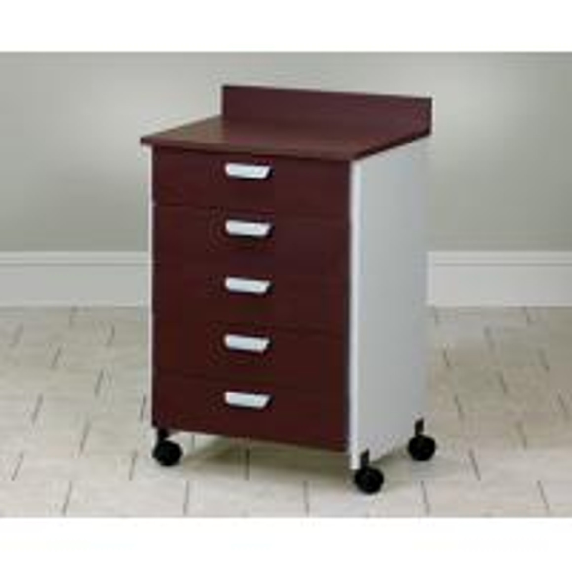 Clinton Mobile Treatment Cabinet with 5 Drawers, Fossil