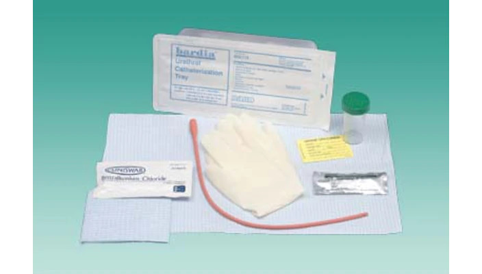 Bard Intermittent Catheter Tray Bilevel 15fr Red Rubber straight 20/bx