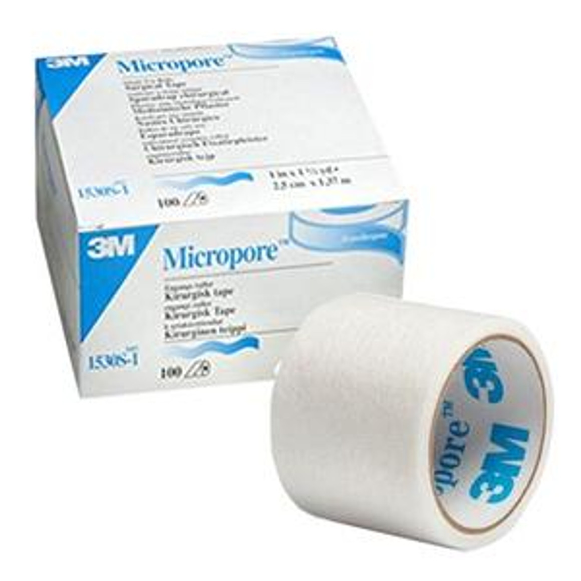3M Micropore Medical Tape 1 Inch X 1-1/2 Yard - Box of 100 