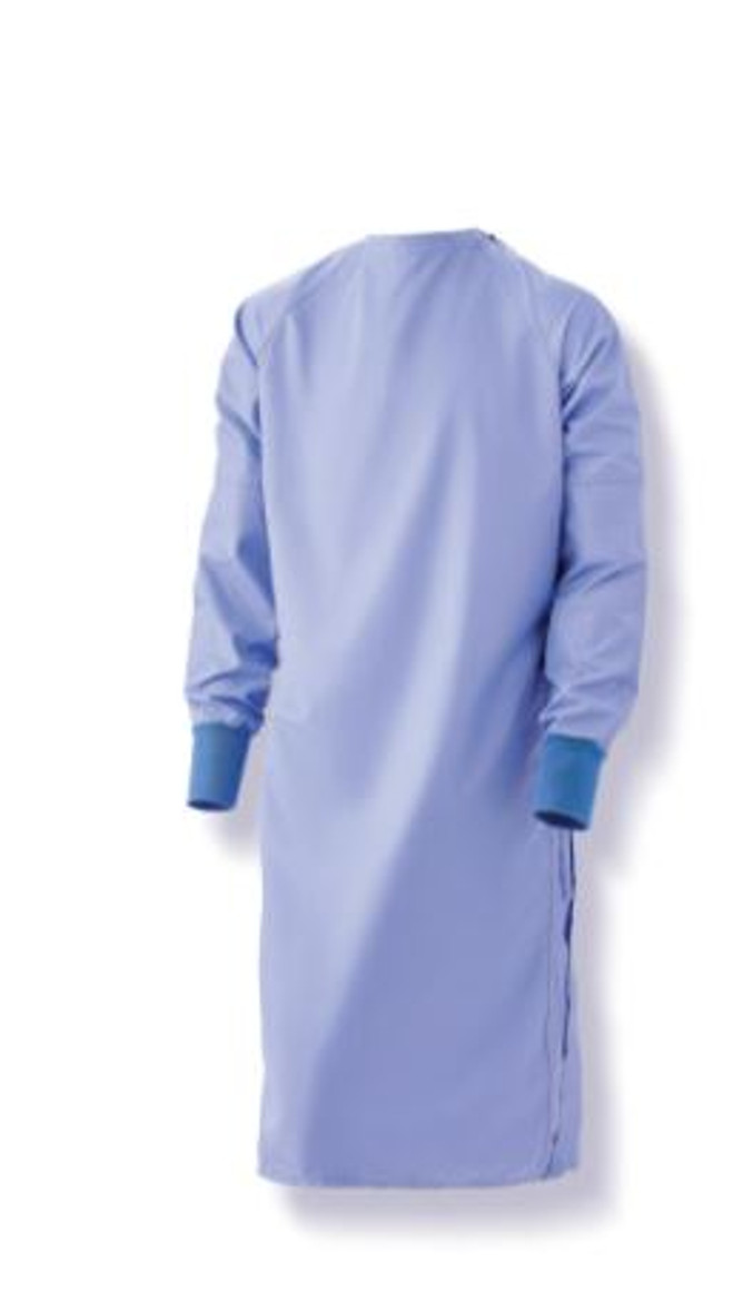 Blockade Reusable Cover Gown, 2-Ply, Ceil Blue, Ties at Neck and Back, Size L, 12/CS