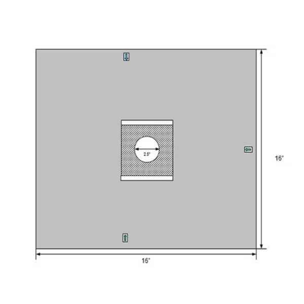 Clearview 16x16" Sterile Surgical Drape Fenestrated