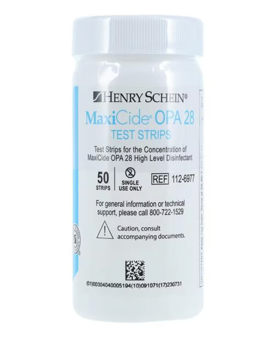 MaxiCide OPA 28 High Level Disinfectant Test Strip 50/Bt, 2 BT/Case