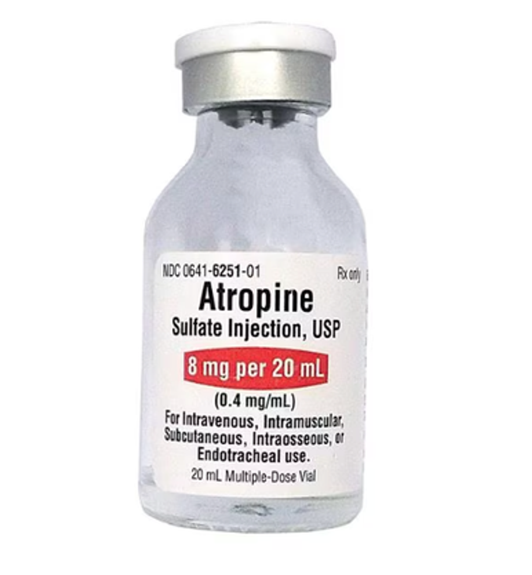 Atropine Sulfate Injection 0.4mg/mL MDV 20mL/Vl