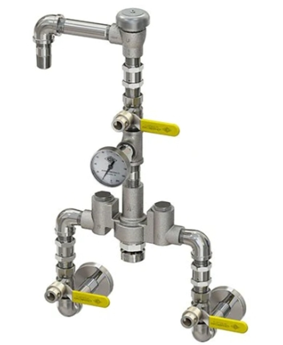Thermostatic mixing valve 15 gpm; includes thermometer