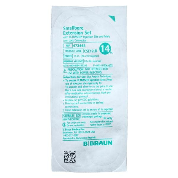 IV Extension Set UltraSite Needle-Free Port Small Bore 14 Inch