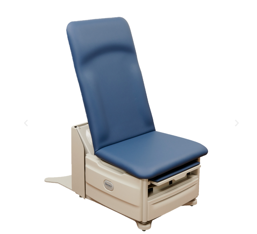 FLEX 5801-P Access Exam Table with power back, stirrups, pelvic tilt, front drawer heater and outlet