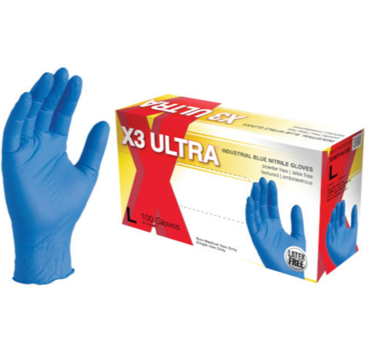 Ammex X3 Ultra Exam 2.0 Mil Nitrile Glove - XLarge