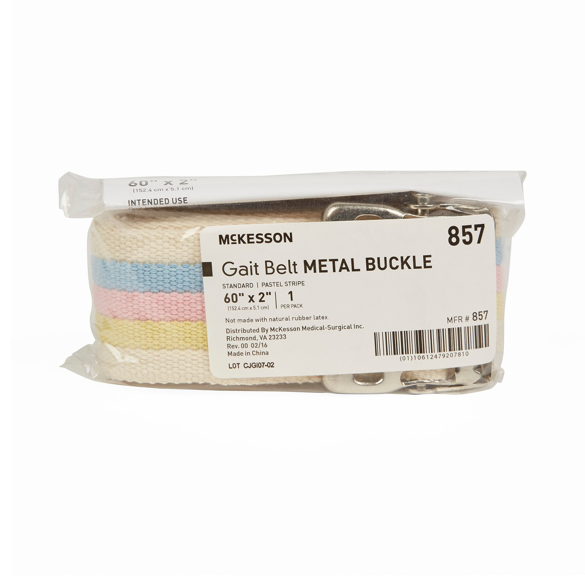 Gait Belt McKesson 60 Inch Length Pastel Stripe