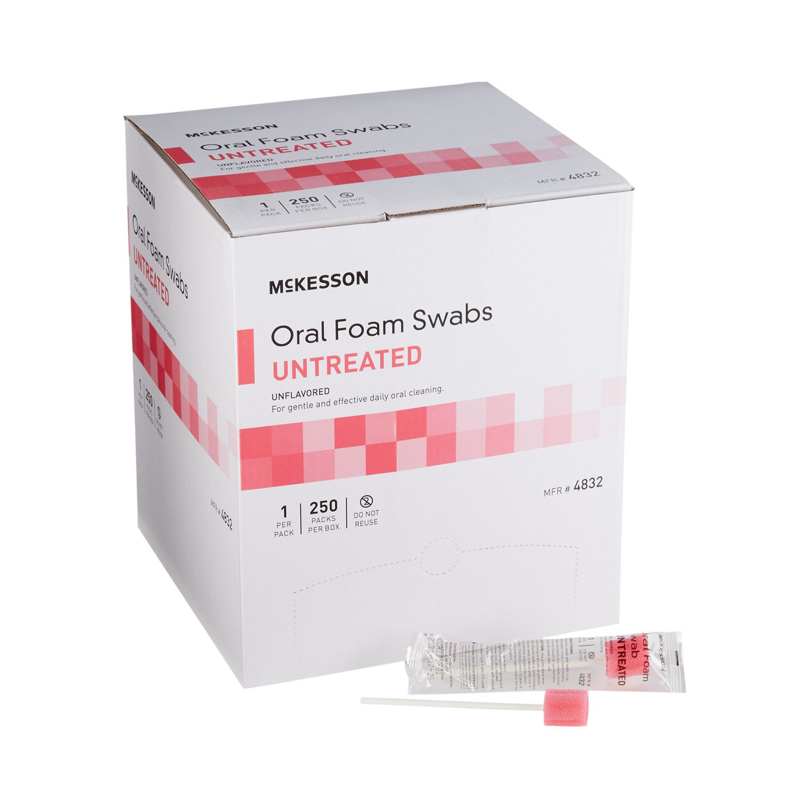 Oral Swab McKesson Untreated Foam Tip 1 per Pack