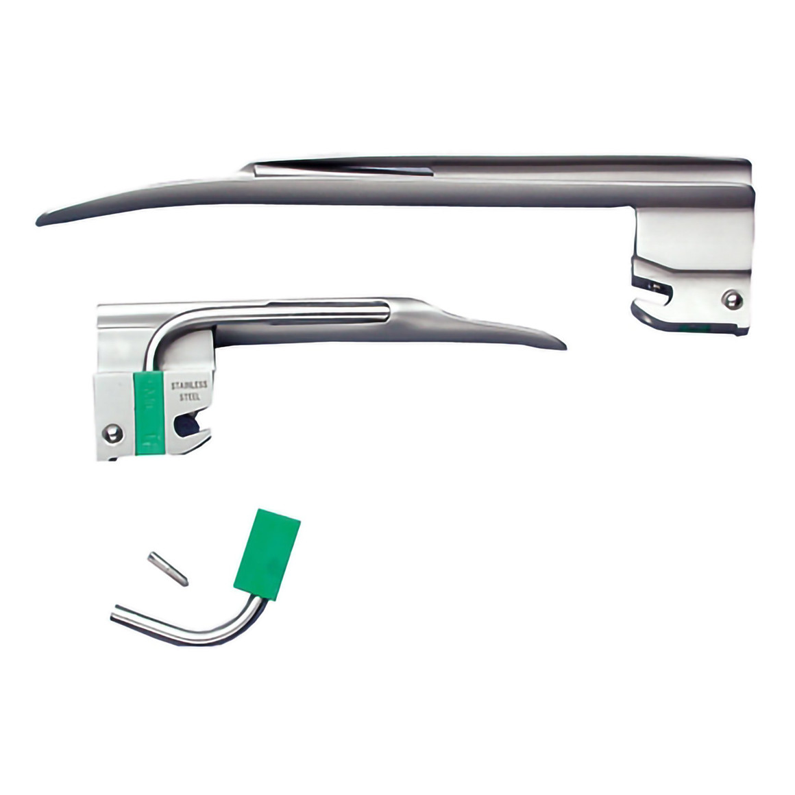 Laryngoscope Blade McKesson Miller Type Size 2 Child, Fiberoptic Light