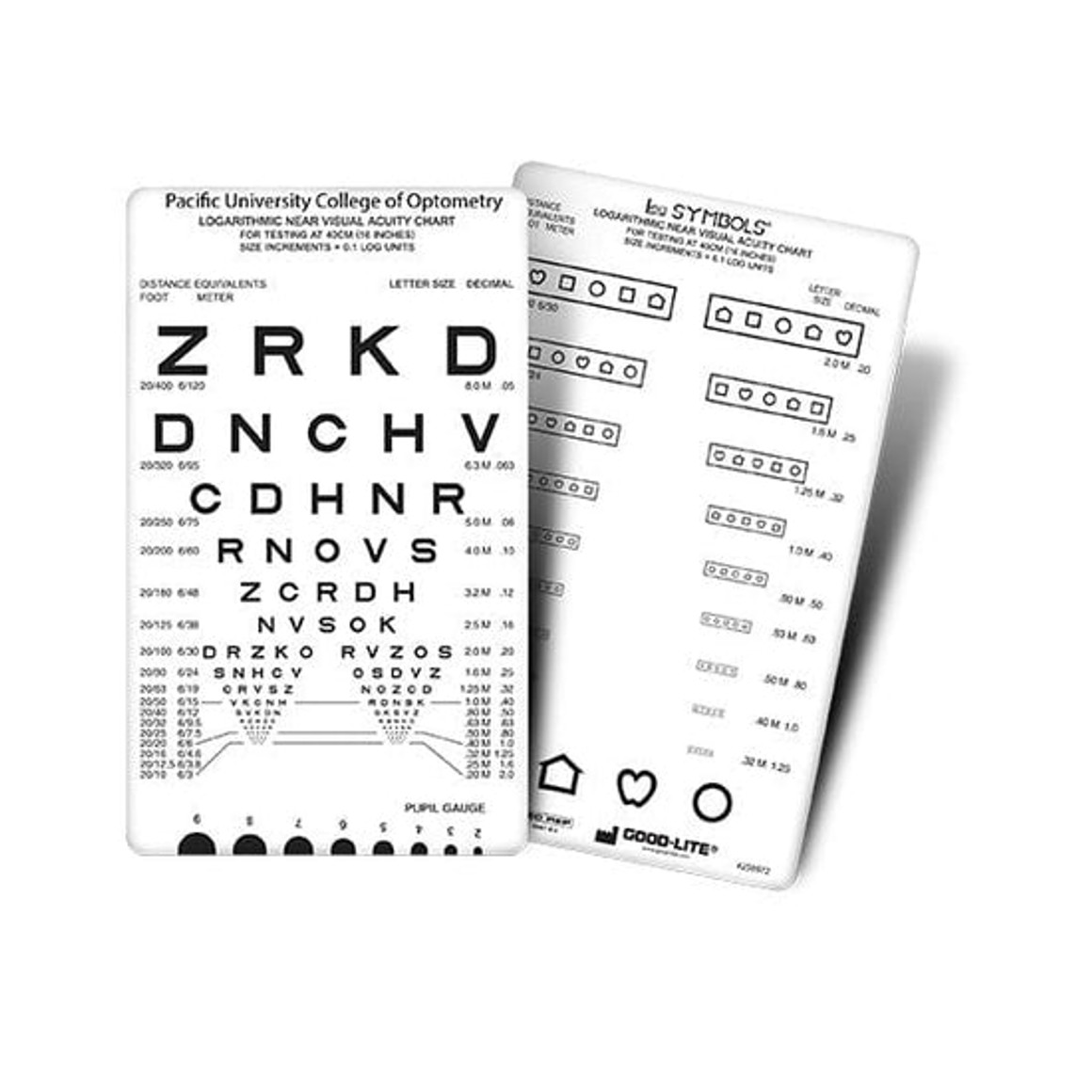 Pacific University College of Optometry Pocket Near Card with LEA Symbols