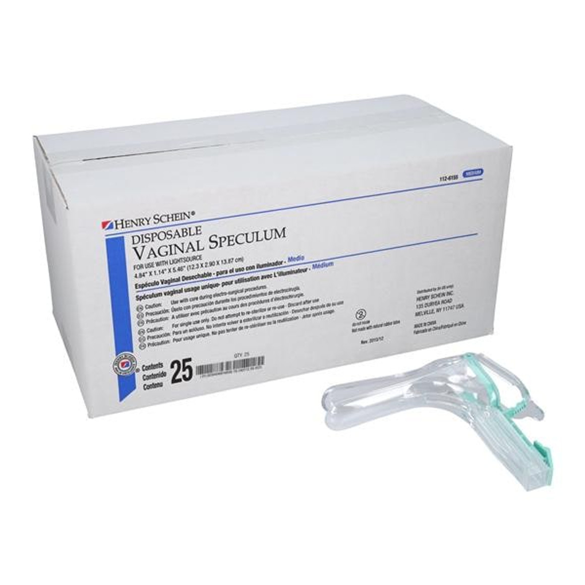 Henry Schein Vaginal Speculum 49.5x107mm +/-2mm Medium, DY010M