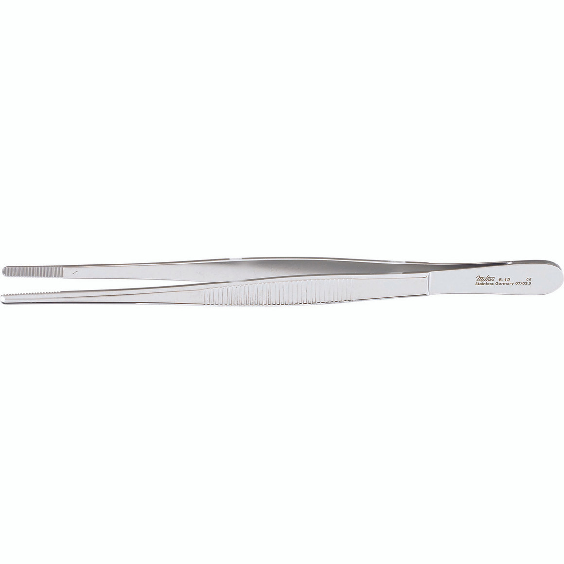 Dressing Forceps, 7-1/4" (184Mm), Serrated Handles, Serrated Tips, 6-12