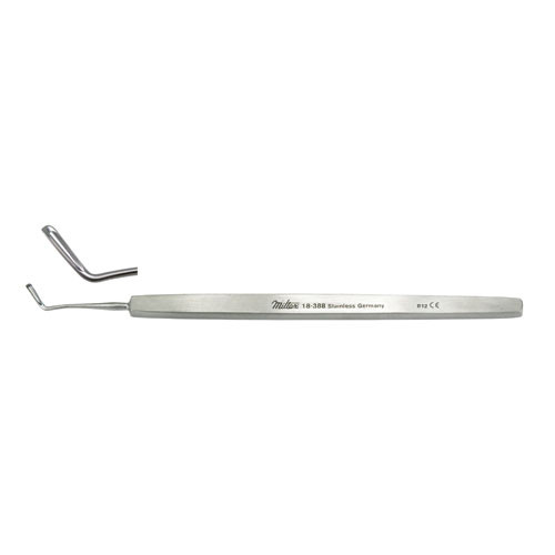 Miltex Hosford Foreign Body Spud, 4-3/4" (12.1 Cm), Gouge Blade 1 X 7 Mm Rounded Tip, Angled To Right, 18-388