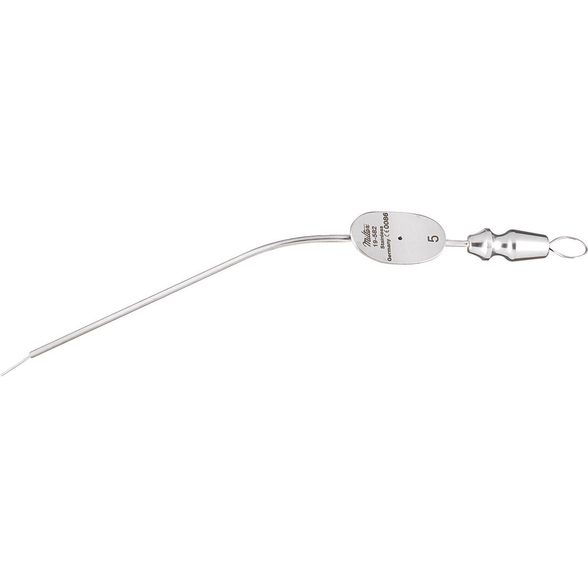 Miltex Baron Suction Tube, 5 French (1.7 Mm), Finger Cut-Off, Working Length 7.5 Cm, 19-582