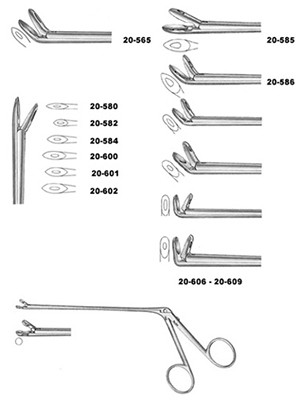 Miltex Wilde-Blakesley Ethmoid Forceps, 5" (12.7 Cm) Shaft, Pointed Fenestrated Cups, 4 X 12 Mm, 20-582