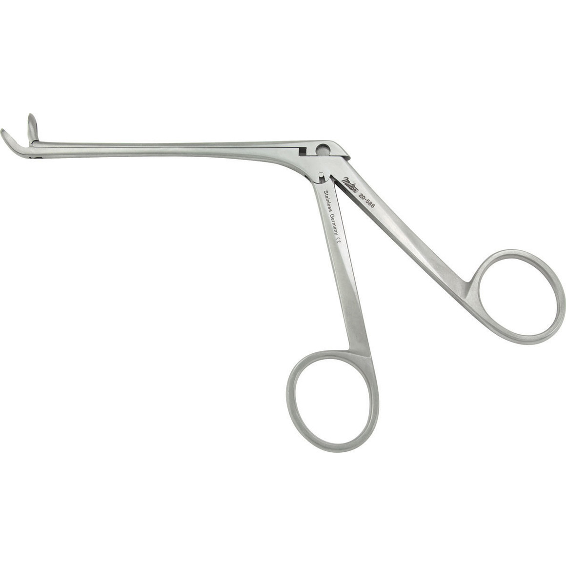 Miltex Wilde Nasal Forceps, 3-15/16" (10 Cm) Shaft, Fenestrated Cups 5 X 10 Mm, Upturned, 20-586