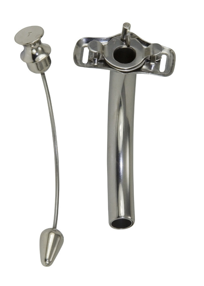 Miltex Jackson Trachea Tube, Short Pattern, Size 4, Short Length, Wing Lock, 23-1245Ss