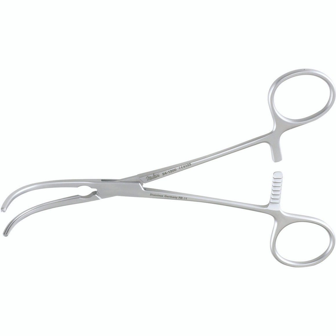 Miltex Debakey Peripheral Vascular Clamp, 6-1/4" (157Mm), Curved, Jaw Length 1-5/8" (40Mm), 24-1200