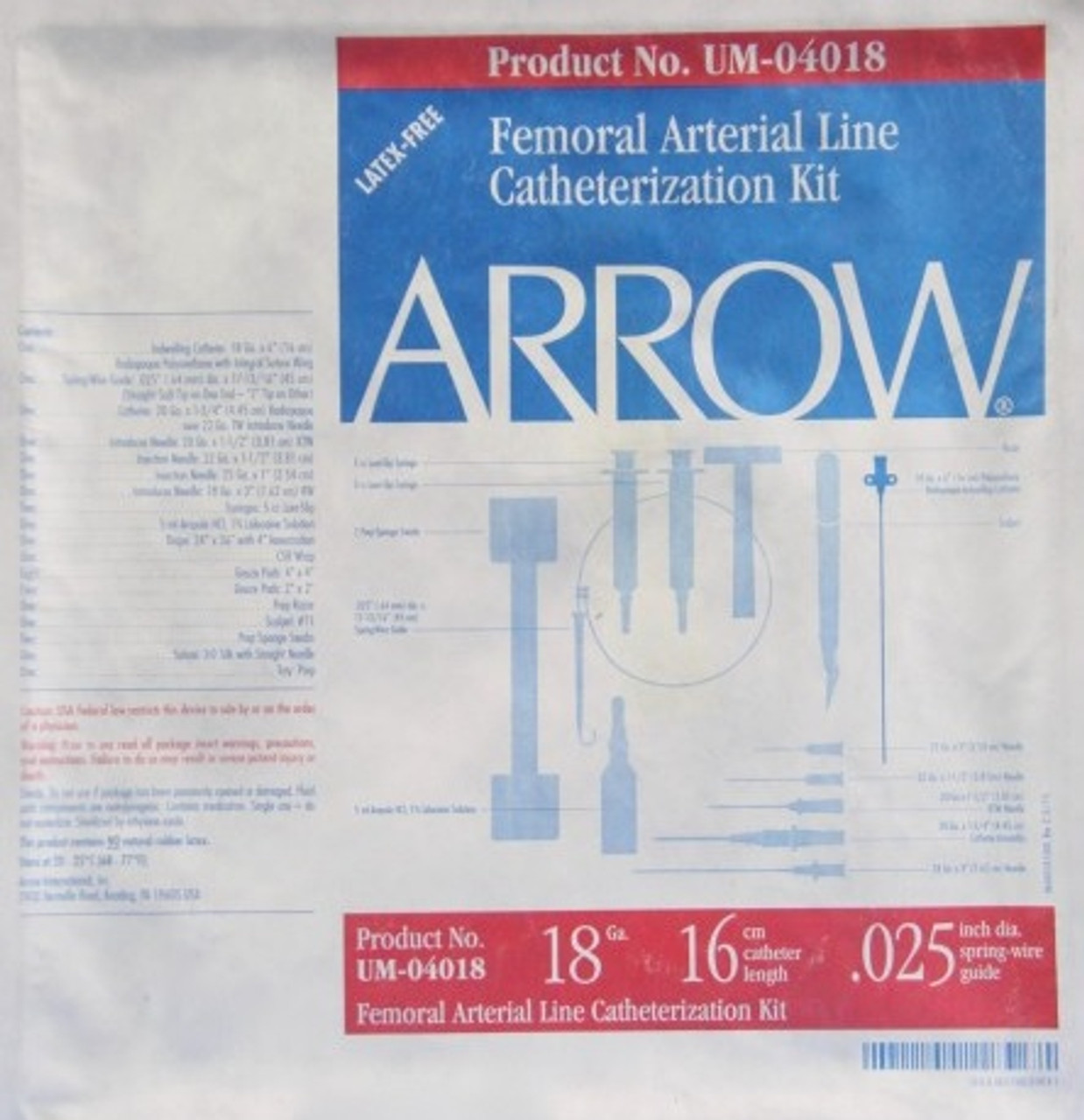 Arrow Femoral Arterial Line Catheterization Kit, 10/case - Medex Supply