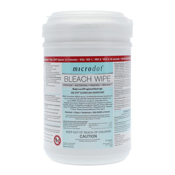 Microdot Disinfectant Bleach Wipes Medex Supply