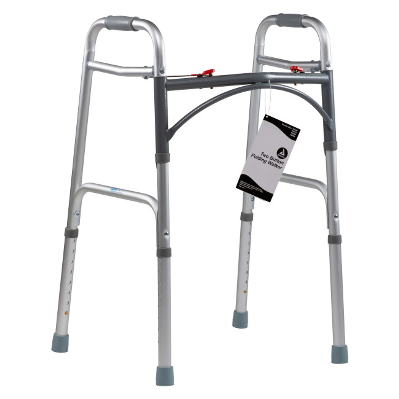 Adult Two Button Folding Walker, (32?39?), 1pc/bag Medex Supply