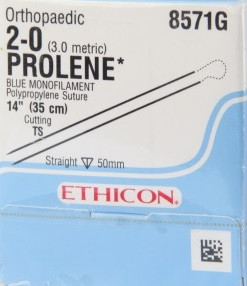 Ethicon Prolene Non-Absorbable Suture, Straight Cutting Needles, 48mm ...