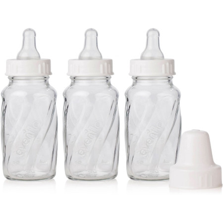 Evenflo Newborn Baby Feeding Set - 3-Pack Bottles (8 Oz.), Mint/Green...