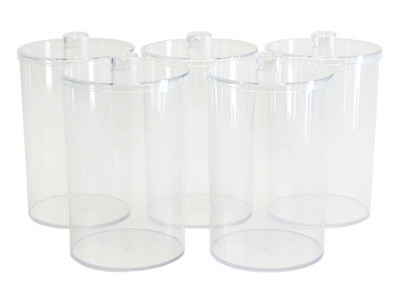 Graham Field Clear Plastic Sundry Jars, Unlabeled, Set of 5 Medex Supply