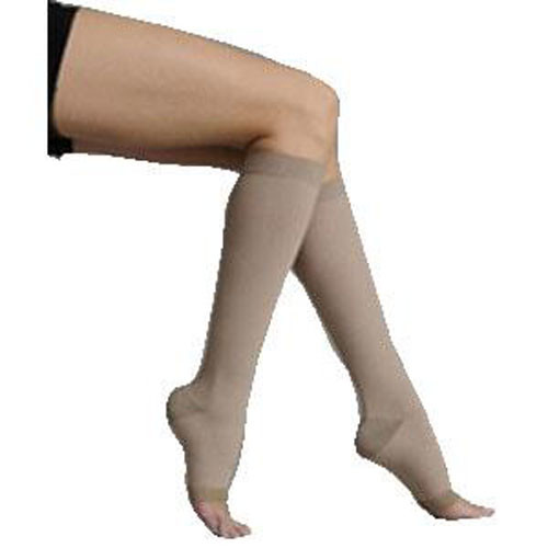 Juzo Silver Soft Knee High Compression Stockings with Silicon Border