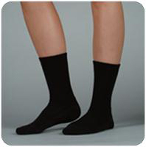 Juzo Silver Sole Crew Length Support Socks, Large, Black, Pair Medex