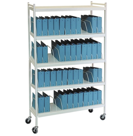 Omnimed Large Big Beam Vertical Open Chart Rack, 5 Shelves, 48 Binder ...