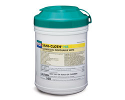 PDI SaniCloth HB, Alcohol Free, Case of Large Wipes Size 6" x 6.75", 12 tubs/cs Medex Supply