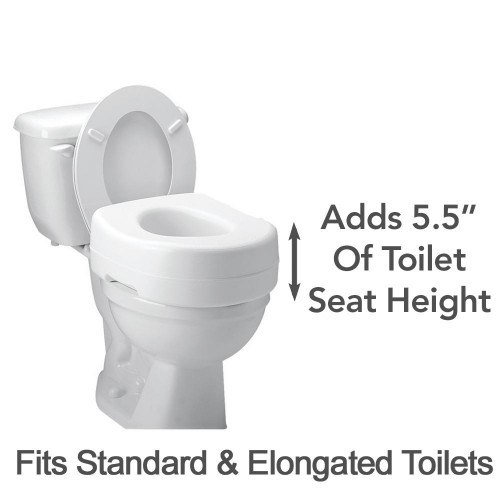 Raised Toilet Seat, Fits Standard Toilet Medex Supply
