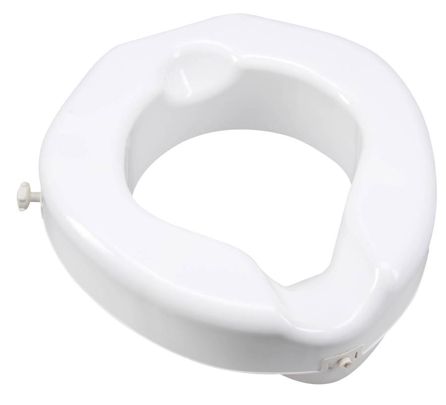 Safe Lock Raised Toilet Seat, 500 Lb Capacity Medex Supply