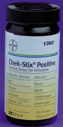 Siemens Healthcare Diagnostics Chek-Stix Urinalysis Control Strips, 25 ...