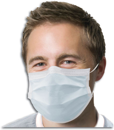 CoolOne Sensitive Skin AntiFog Face Masks with Magic Arch, Earloops, White, 500/cs Medex Supply