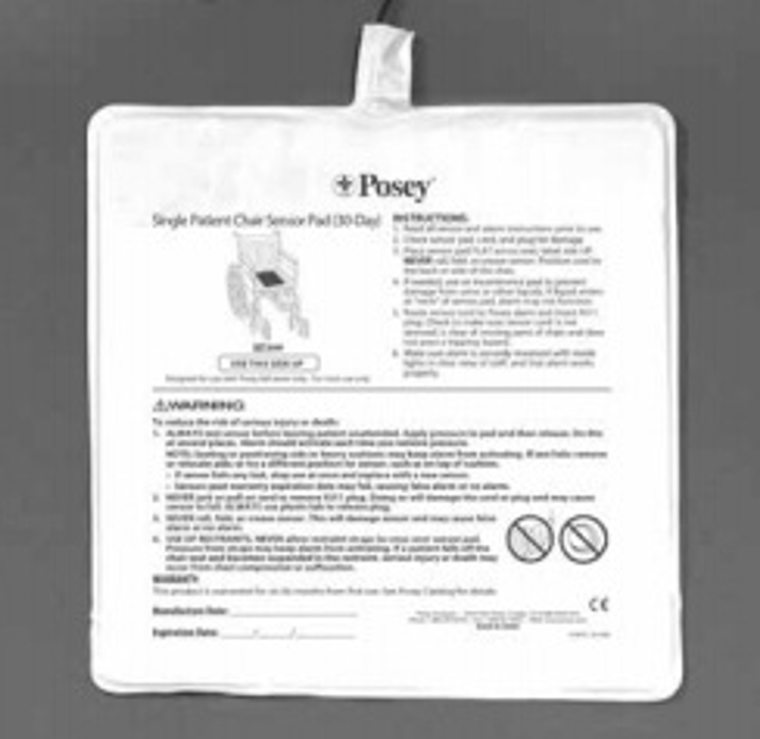 Posey Single Patient Chair Sensor Pad for Posey Sitter Elite Fall