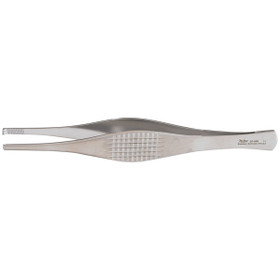 Miltex Ferris-Smith Tissue Forceps, 7" (17.8 Cm), Serrated Platform Tips With 2 X 3 Teeth, 26-958