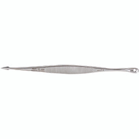 Miltex Saalfeld Comedone Extractor, 4-1/4" (108mm), Double-Ended, Spoon End 4.6mm Wide, Acne Lancet End 2.7mm Wide, 33-206