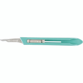 Miltex Stainless Steel Disposable Safety Scalpel, Retractable Blade, Size No. 15, 10/Box, 4-515