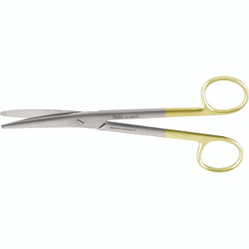 Miltex Mayo Dissecting Scissors, 6-3/4" (17.1Cm), Curved, Rounded Blades, Carb-N-Sert, 5-142TC