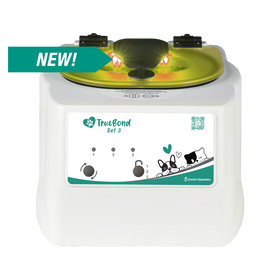 Trubond Set 3 Set-and-lock veterinary centrifuge for blood, urine, fecal, and microhematocrit