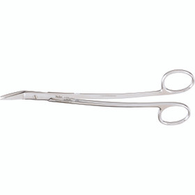 Miltex Dean Dissecting Scissors, 6-3/4" (170mm), Angled On Flat, One Serrated Blade, 5-264
