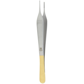 Miltex Adson Dressing Forceps, 6" (151mm), Cross-Serrated Tips, Tungsten Carbide, 6-129TC
