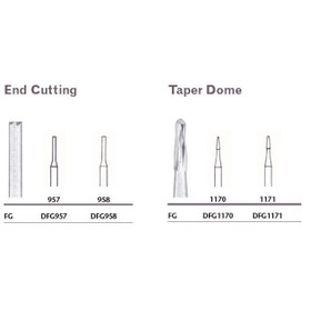 Tungsten Carbide Bur, Taper Dome, Friction Grip (10/Pk), DFG1171