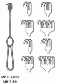 Meisterhand Volkman Retractor, 8-1/2" (21.6 Cm), 2 Prongs, Blunt, Ring Handle, MH11-538