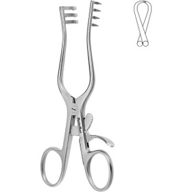 Meisterhand Weitlaner Retractor, 6-1/2" (16.5 Cm), Sharp, 3 X 4 Teeth, MH11-608