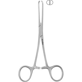 Meisterhand Baby Allis Tissue Forceps, 5-1/2" (14 cm), 4 X 5 Teeth, Delicate Jaws 4 mm Wide, MH16-4