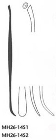 Meisterhand Penfield Dissectors, Style No 2, 7-3/4" (200mm), Double-Ended, Wax Packer And 7mm Blunt, Slightly Curved, MH26-1451
